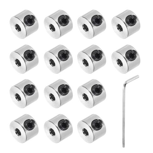 MECCANIXITY 14pcs Silver Set Screw Collars 12.05mm Bore Shaft Collars, 17mm OD, 6mm Width, Landing Gear Stopper, Carbon Steel Drill Bits Depth Collars in Saudi Arabia