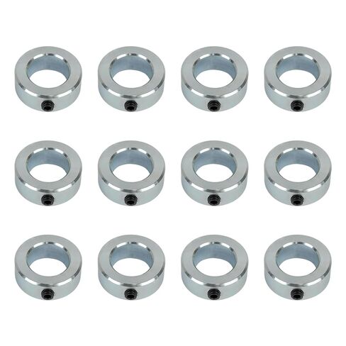 Jeremywell 3/4" Bore Solid Zinc Set Screw Shaft Collar OD 1-1/4" Width 9/16" (12 PCS) in Saudi Arabia