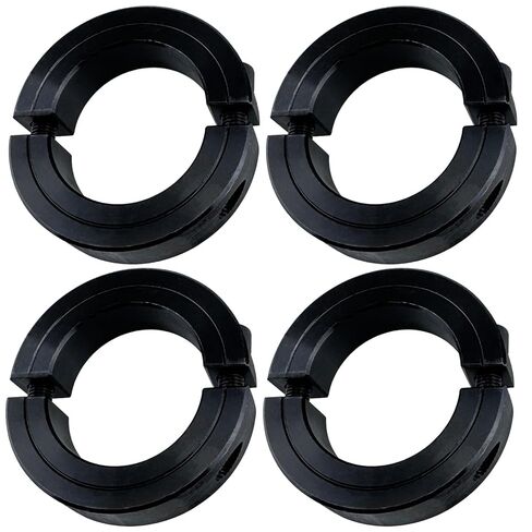 2 "تجويف 3" OD مزدوج الفتح المشبك على مجموعة طوق لولبي مع طلاء أكسيد أسود للبناء والآلات الهندسية والبحرية (4 قطع) in Kuwait