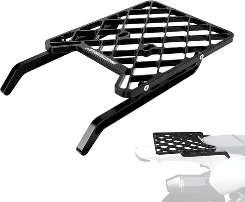 JFG RACING Dirt Bike Rack Luggage,CNC Motorcycle Top Rack Cargo CNC for DRZ400 DRZ400S DRZ400SM KLX400 KLX400S All Years-Black in Saudi Arabia
