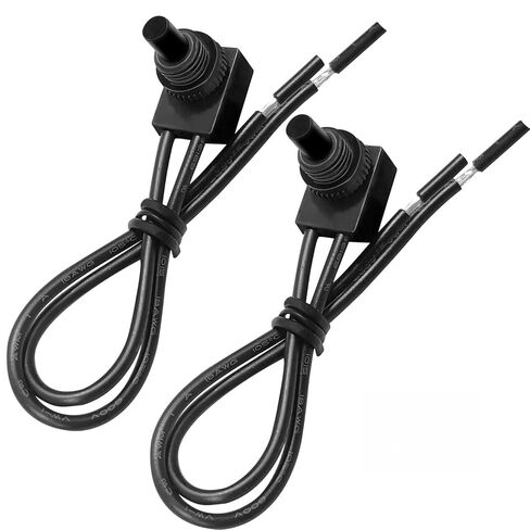 2 Pack Push Button Switch ZING Ear ZE-107S ON-Off 3A 250VAC/6A 125VAC/2A Light Wired Press Switches Appliances Replacement Part for Motorcycle/Auto Car Bathroom Fan with 6" Lines in Saudi Arabia