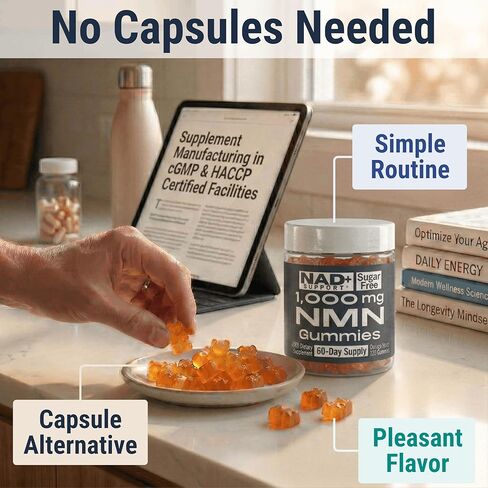 مكملات SHIZAM NMN العلكة - أحادي نيوكليوتيد النيكوتيناميد (NMN) 1000 مجم لكل جرعة | NAD + تنسيق الملحق | علكات NMN خالية من السكر | 120 علكة | توريد لمدة 60 يومًا in Kuwait