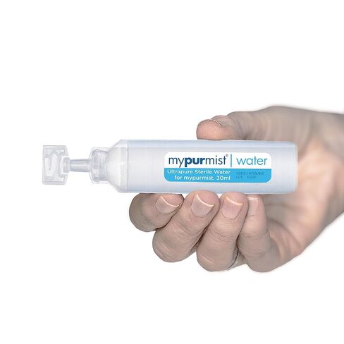 عبوات مياه معقمة فائقة النقاء من مايبورميست لأجهزة استنشاق البخار وأجهزة بخار الوجه، مقطرة مزدوجة، عبوات محكمة الغلق، صندوق 20 × 30 مل (600 مل) in Kuwait