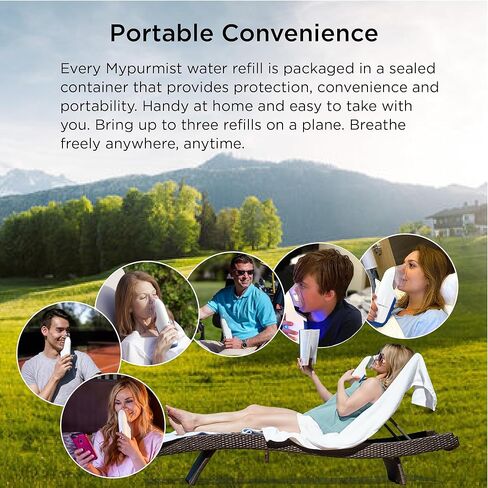 عبوات مياه معقمة فائقة النقاء من مايبورميست لأجهزة استنشاق البخار وأجهزة بخار الوجه، مقطرة مزدوجة، عبوات محكمة الغلق، صندوق 20 × 30 مل (600 مل) in Kuwait