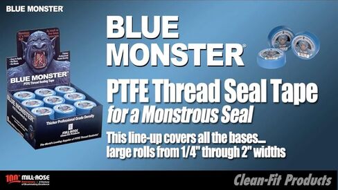 Blue Monster Teflon Tape 1/2 Wide 1,429" Long - Case of 45 Rolls in Saudi Arabia