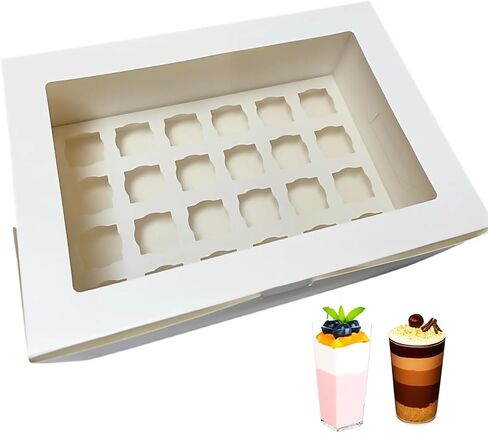 Dessert Shooter Boxes, 6-Pack, Holds 24 Count 3 oz Dessert Shooters, Food-Grade Carrier Containers in Saudi Arabia