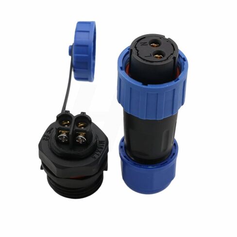 TY16 2 Pin 16A Power Electrical Connector, Threaded Panel Mount Female Socket, Male Cable Plug, Screw Terminal for Waterproof Quick Disconnect Outdoor Device Boat Marine in Saudi Arabia