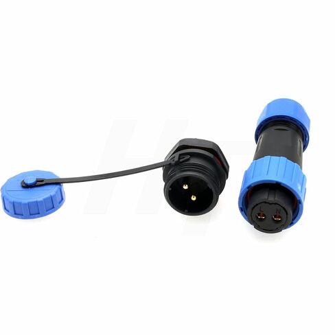 TY16 2 Pin 16A Power Electrical Connector, Threaded Panel Mount Female Socket, Male Cable Plug, Screw Terminal for Waterproof Quick Disconnect Outdoor Device Boat Marine in Saudi Arabia