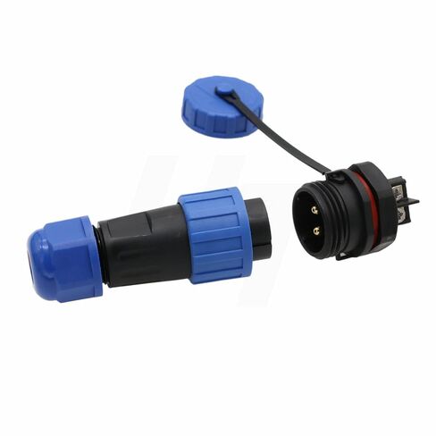 TY16 2 Pin 16A Power Electrical Connector, Threaded Panel Mount Female Socket, Male Cable Plug, Screw Terminal for Waterproof Quick Disconnect Outdoor Device Boat Marine in Saudi Arabia
