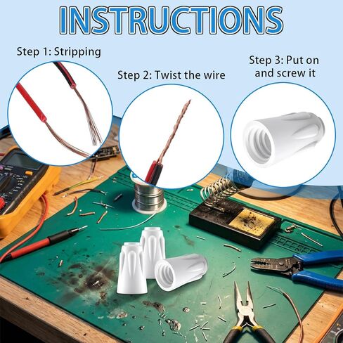 36PCS Ceramic Nuts, Ceramic Wire Connectors/Resistant Porcelain Twist Caps, Large Ceramics Wire Connector, 18-8 AWG High Temperature Wire Connectors for High Temperature Repairs in Saudi Arabia