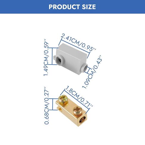 10 قطع ترقية 6 AWG T-Type سلك موصل طقم صواميل، 60A محطة أسلاك سريعة، موصل سلك دائرة مقاومة للحرارة العالية، موصل لصق مقاوم للاهتزاز للسيارات والبحرية والدوائر المنزلية in Kuwait