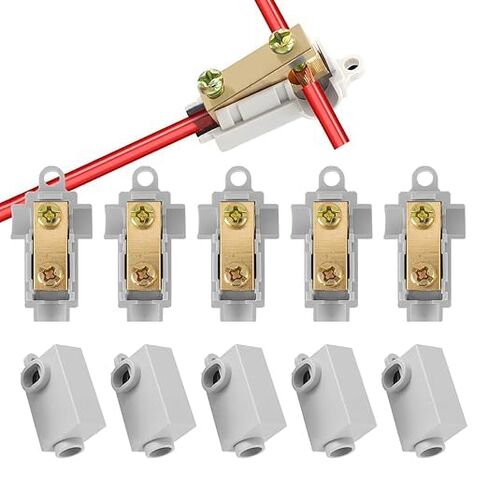 10 قطع ترقية 6 AWG T-Type سلك موصل طقم صواميل، 60A محطة أسلاك سريعة، موصل سلك دائرة مقاومة للحرارة العالية، موصل لصق مقاوم للاهتزاز للسيارات والبحرية والدوائر المنزلية in Kuwait