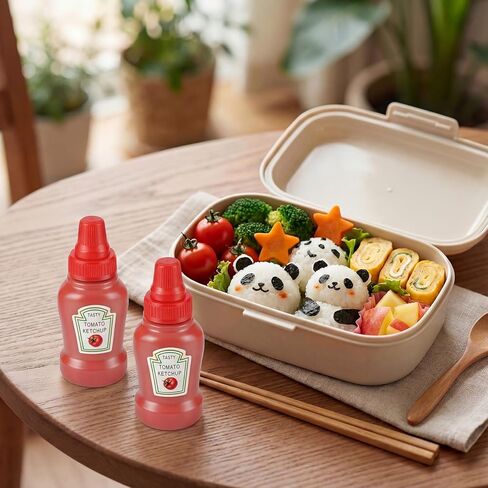 4 Pcs 1 oz Mini Condiment Squeeze Bottles, Mini Ketchup Bottle for Lunch Box Accessories, Salad Dressing Containers, Mini Condiment Squeeze Bottles for Sauces Syrup, Adults Bento Box in Saudi Arabia