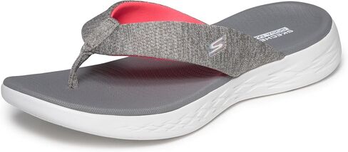 Skechers Performance Women's Women on-Go 600-15304 Flip-Flop ، Gray/Pink ، 5 M US in Kuwait