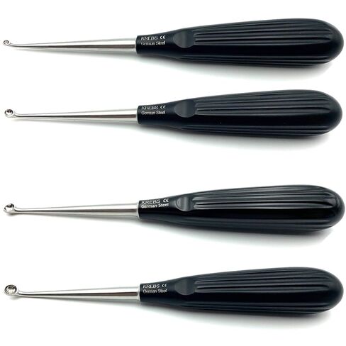 Spratt Brun Bone Curette Bundle منحنية 17 سم - شكل 0-0000 (مجموعة من 4) in Kuwait