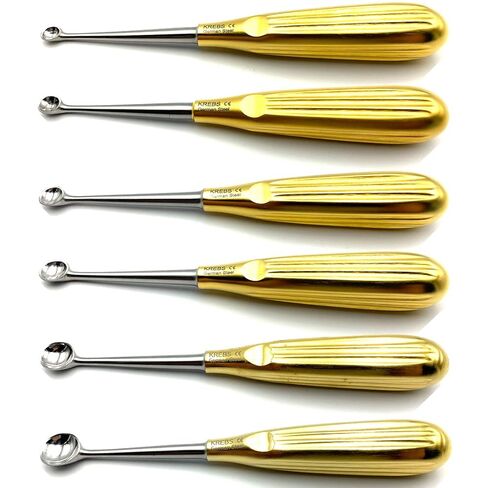 Spratt Brun Bone Curette حزمة مستقيمة 17 سم - الشكل 1-6 (مجموعة من 6) in Kuwait