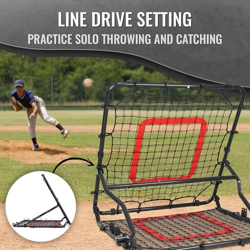 Storgem Baseball Softball Rebounder Net, Pitch Back Rebound Net,Soccer Rebound Net, Fielding Rebounder,Double Sided Adjustable Multi-Sports Pitching Rebound Net for Throwing Practice in Saudi Arabia