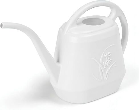 Plastic Watering Can - for Indoor and Outdoor Home Garden Plants - with Long Spout - White - 1/2 Gallon in Saudi Arabia