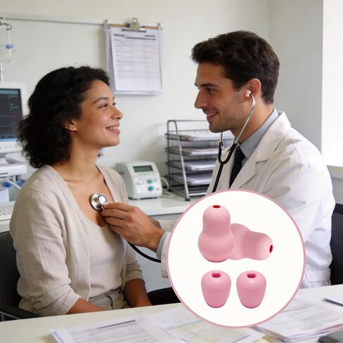 12 قطعة بديلة لسماعة الطبيب من أجل Littmann، متوافقة مع أطراف الأذن Littmann، قطعة الأذن، قطع بديلة لـ Classic III، أمراض القلب 3/4&IV، صغيرة/متوسطة، سدادة أذن سيليكون فائقة النعومة (وردي) in Kuwait
