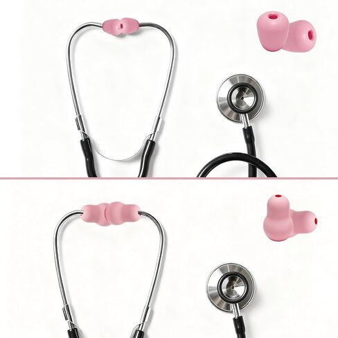12 قطعة بديلة لسماعة الطبيب من أجل Littmann، متوافقة مع أطراف الأذن Littmann، قطعة الأذن، قطع بديلة لـ Classic III، أمراض القلب 3/4&IV، صغيرة/متوسطة، سدادة أذن سيليكون فائقة النعومة (وردي) in Kuwait