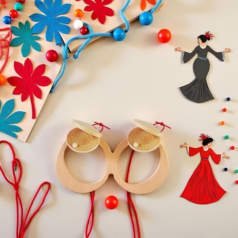 4 قطع صنجات خشبية، أداة قرع - 4 قطع صنجات أصابع اليد، صنجات خشبية للفصل الدراسي يمكنك صنعها بنفسك آلة موسيقية إيقاعية in Kuwait