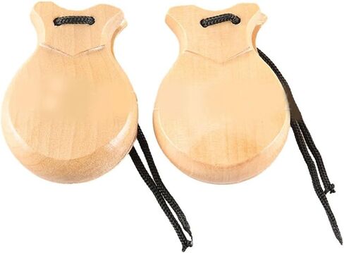 Spanish Wooden Castanets Hand Percussion Set for Adult Beginners and Flamenco Dance Practice, 2 Pairs Lightweight Portable Small Instrument for Stage Performance or Music Classes(Red) in Saudi Arabia