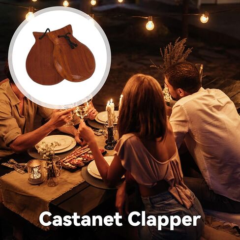 Traditional Mahogany Castanet Hand Clappers Flamenco Dance Castanets for Concert & Wedding & Birthday Party in Saudi Arabia
