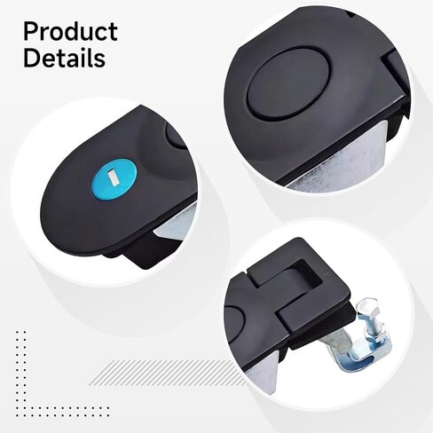 Ms609 Compression Latch For Rv Doors, Zinc Alloy Push Button Lock, 2 Pack With Keys And Adjustable Bolts, Black Style in Saudi Arabia