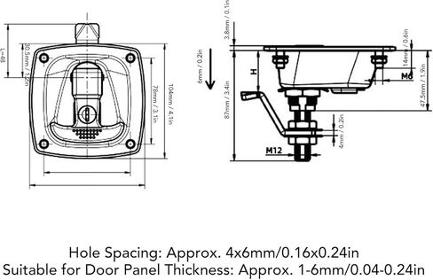 T Handle Zinc Alloy Folding Compression Toolbox Lock, RV, Boat Lock in Saudi Arabia