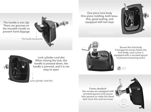 T Handle Zinc Alloy Folding Compression Toolbox Lock, RV, Boat Lock in Saudi Arabia