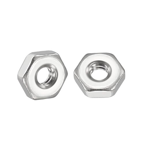 50pcs Hex Nuts - [#2-56] 304 Stainless Steel (A2-70) Hardware Standard Inch Coarse Thread Metal Nuts for Precious Electronics Mechanical Fastening, Bright Finish, Silver in Kuwait