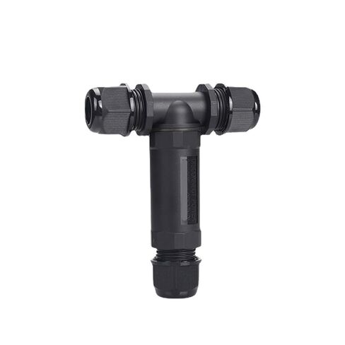 T-Type Three-Way Terminal Nylon Cable Connector 2-5 core Outdoor Lighting Power Waterproof Connector(4 core Wire Diameter 10 14mm) in Kuwait