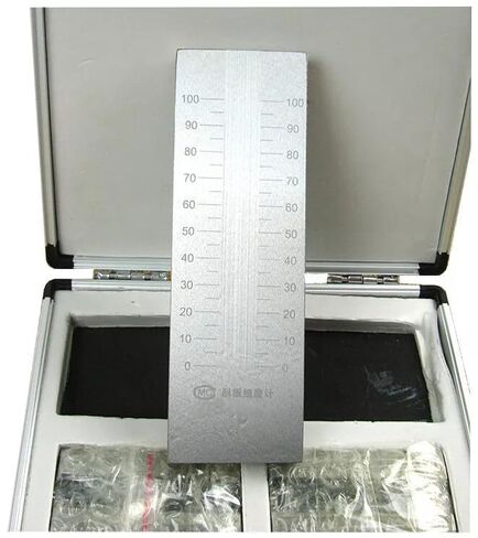 High Precision Grindometer Single Groove Grindometer with Range 0-100μm 2 Scrapers Stainless Steel Indexing Value 5μm GB/T1724-93 Standard in Kuwait