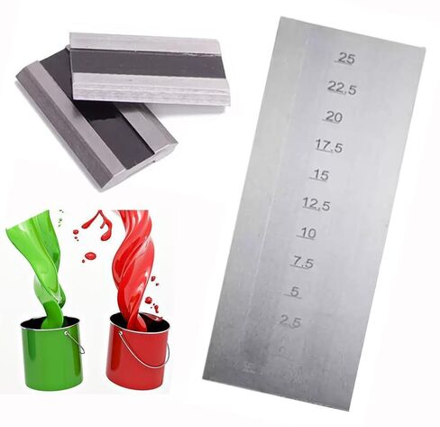 Grindometer Single Groove Grindometer with 2 Scrapers Scale Range 0-25 Indexing Value 2.5μm GB/T1724-93 Standard for Testing The Fineness of Paints, Lacquers, Inks, etc in Kuwait