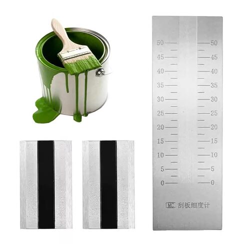 Single-Channel Grind Gauge Scraper Fineness Meter with 2 Scrapers Scale Range 0-50 Indexing Value 2.5μm Inclination of Groove 1:2000 in Kuwait