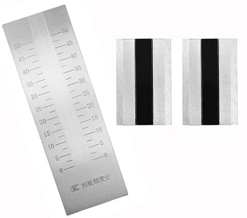 Single-Channel Grind Gauge Scraper Fineness Meter with 2 Scrapers Scale Range 0-50 Indexing Value 2.5μm Inclination of Groove 1:2000 in Kuwait