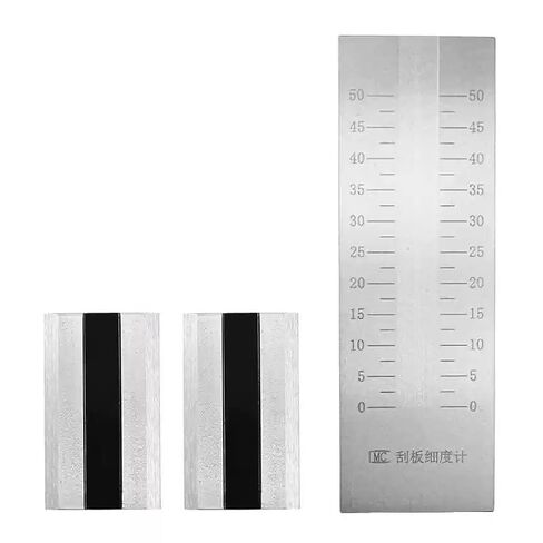 Single-Channel Grind Gauge Scraper Fineness Meter with 2 Scrapers Scale Range 0-50 Indexing Value 2.5μm Inclination of Groove 1:2000 in Kuwait