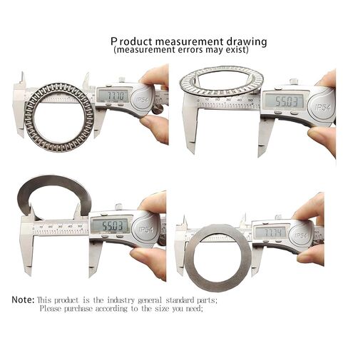 مجموعتان من محامل إبرة الدفع AXK5578 مع 4 غسالات، محمل الدفع ID55mm OD78mm، عرض 3 مم؛ محمل صناعي للمعدات الصناعية الروبوتية للسيارات وما إلى ذلك، AXK5578+2AS in Kuwait