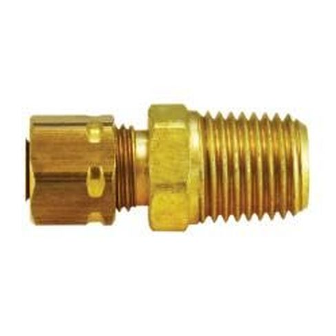 26180L Captive Sleeve Adapter with 26003 Sleeve Nut, 1/4 in Tube OD x 1/4 in Male NPTF, Brass (6 Pack) in Saudi Arabia