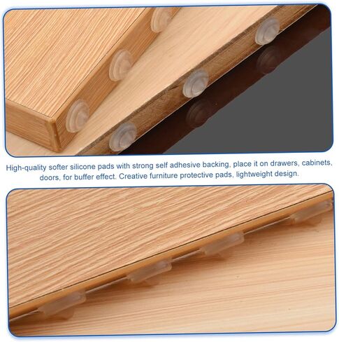 NUOBESTY 50Pcs Self Adhesive Door Bumpers Transparent Wall Protectors for Cabinets and Furniture Noise Dampening Pads for Home and Office Use in Saudi Arabia