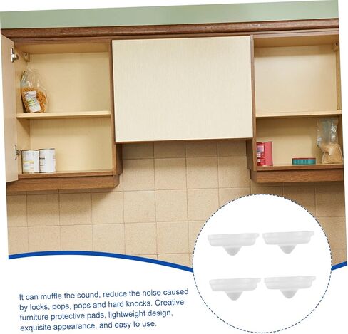 NUOBESTY 50Pcs Self Adhesive Door Bumpers Transparent Wall Protectors for Cabinets and Furniture Noise Dampening Pads for Home and Office Use in Saudi Arabia