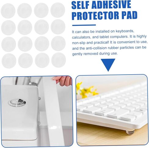 NUOBESTY 50Pcs Self Adhesive Door Bumpers Transparent Wall Protectors for Cabinets and Furniture Noise Dampening Pads for Home and Office Use in Saudi Arabia