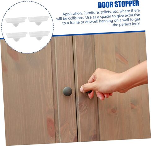 NUOBESTY 50Pcs Self Adhesive Door Bumpers Transparent Wall Protectors for Cabinets and Furniture Noise Dampening Pads for Home and Office Use in Saudi Arabia