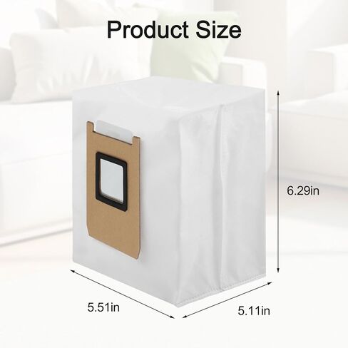 Dust Bags Fit For Eufy For Omni E25 / E28 Robot Vacuum, Non-woven Fabrics Large Capacity Dust Collector, Auto Empty Station Bags Fit For Omni E25, For Omni E28 Robotic Vacuum Parts in Kuwait