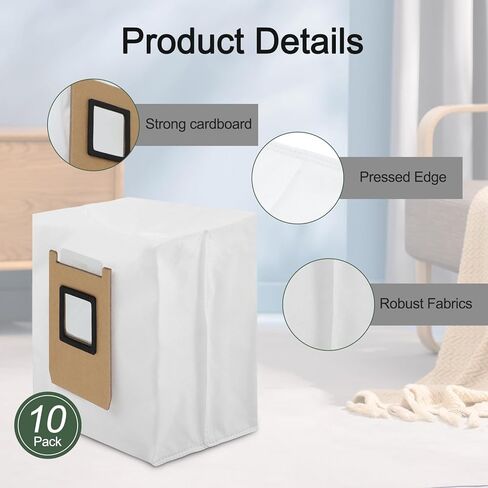 Dust Bags Fit For Eufy For Omni E25 / E28 Robot Vacuum, Non-woven Fabrics Large Capacity Dust Collector, Auto Empty Station Bags Fit For Omni E25, For Omni E28 Robotic Vacuum Parts in Kuwait