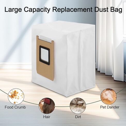 Dust Bags Fit For Eufy For Omni E25 / E28 Robot Vacuum, Non-woven Fabrics Large Capacity Dust Collector, Auto Empty Station Bags Fit For Omni E25, For Omni E28 Robotic Vacuum Parts in Kuwait