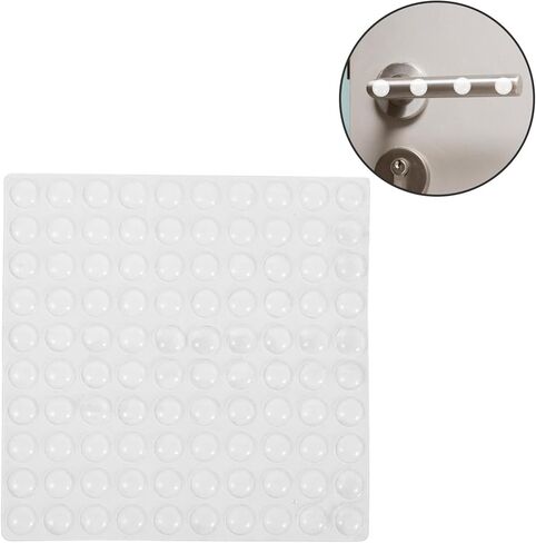 POPETPOP 100 قطعة من واقيات الحائط ذاتية اللصق من السيليكون لمقابض الأبواب لحماية خزانة الأثاث، واقيات حائط مرنة لتخميد الصوت للوقاية in Kuwait