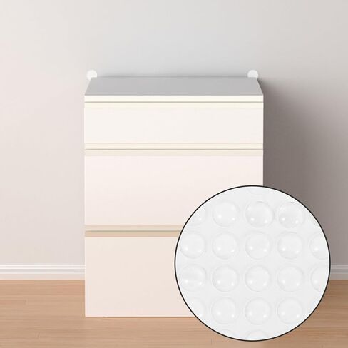 POPETPOP 100 قطعة من واقيات الحائط ذاتية اللصق من السيليكون لمقابض الأبواب لحماية خزانة الأثاث، واقيات حائط مرنة لتخميد الصوت للوقاية in Kuwait