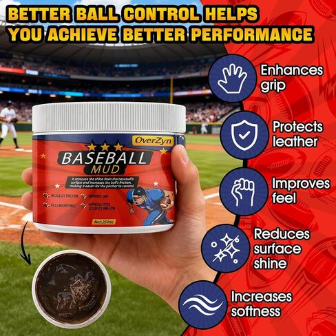 8.3 oz Football Mud, Football Mudding kit, Baseball Mud, Improves Grip Control Increases Surface Friction Reduces Shine on New Balls Gentle Formula for Leather & Synthetic Game Balls in Kuwait
