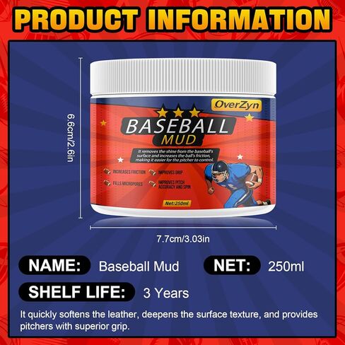 8.3 oz Football Mud, Football Mudding kit, Baseball Mud, Improves Grip Control Increases Surface Friction Reduces Shine on New Balls Gentle Formula for Leather & Synthetic Game Balls in Kuwait
